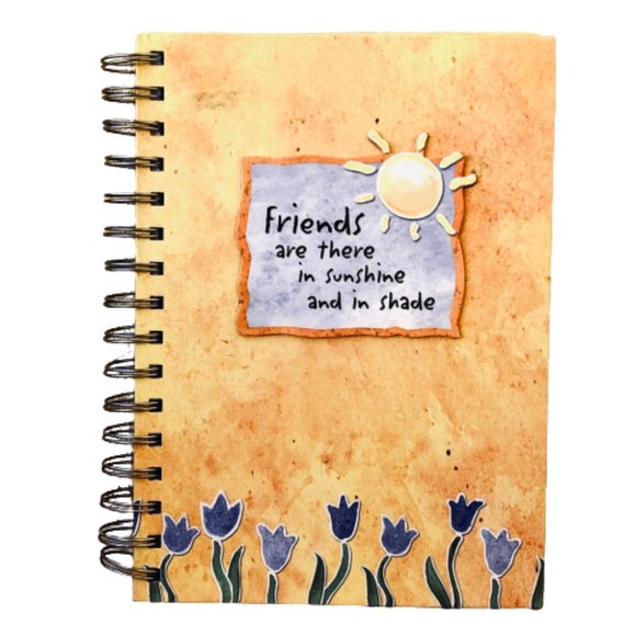 Gibson Hardcover Spiral Notebook Journal FRIENDS IN SUNSHINE & SHADE Lin… - Picture 10 of 11